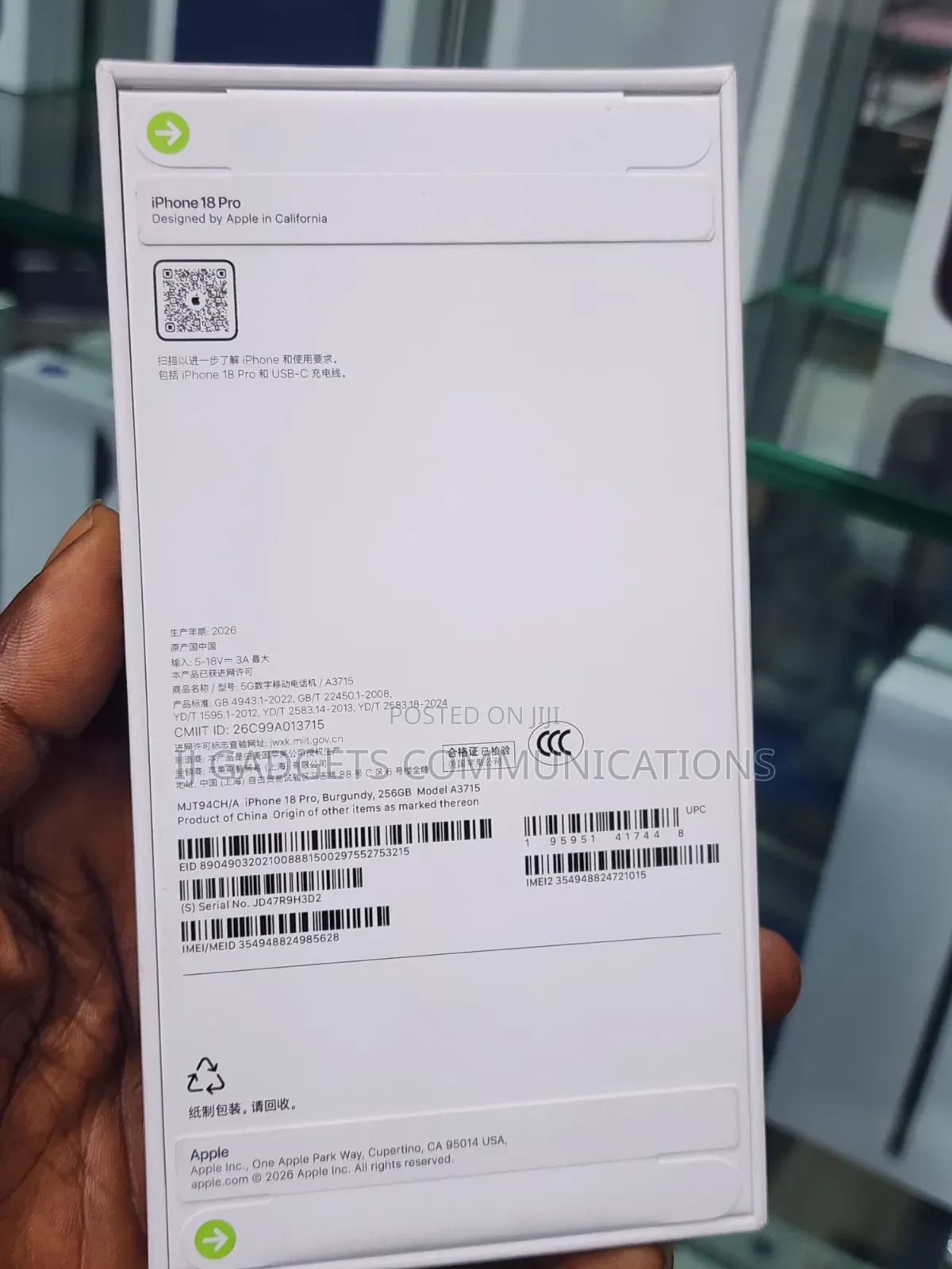 New Apple iPhone 18 Pro 256 GB Bronze