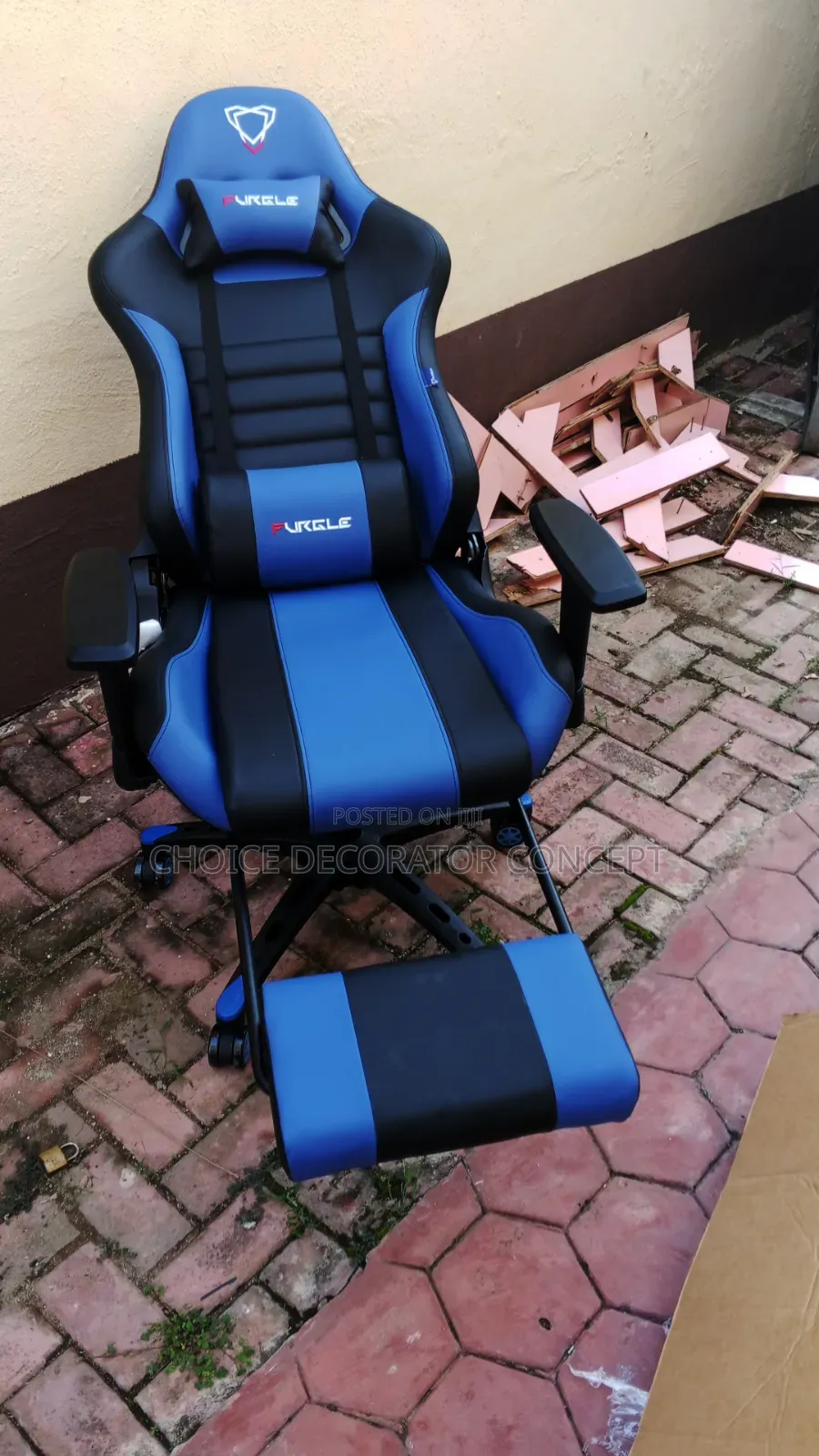 Furgle Ergonomic Gaming Office Chair With Extendable Footrest