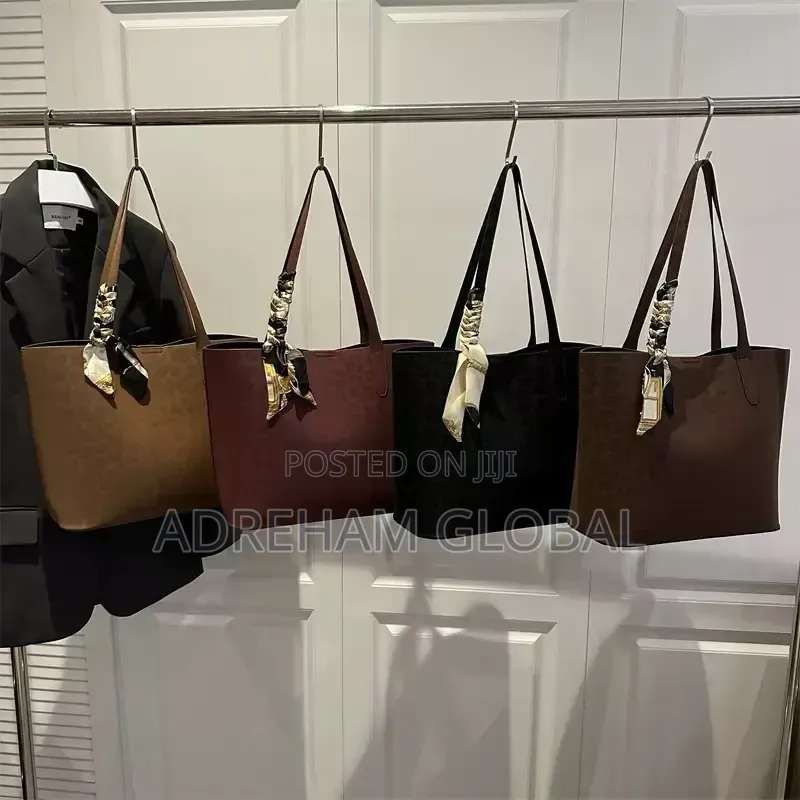 Eniola Quality Velvet Leopard Design Tote Bag With Scarf