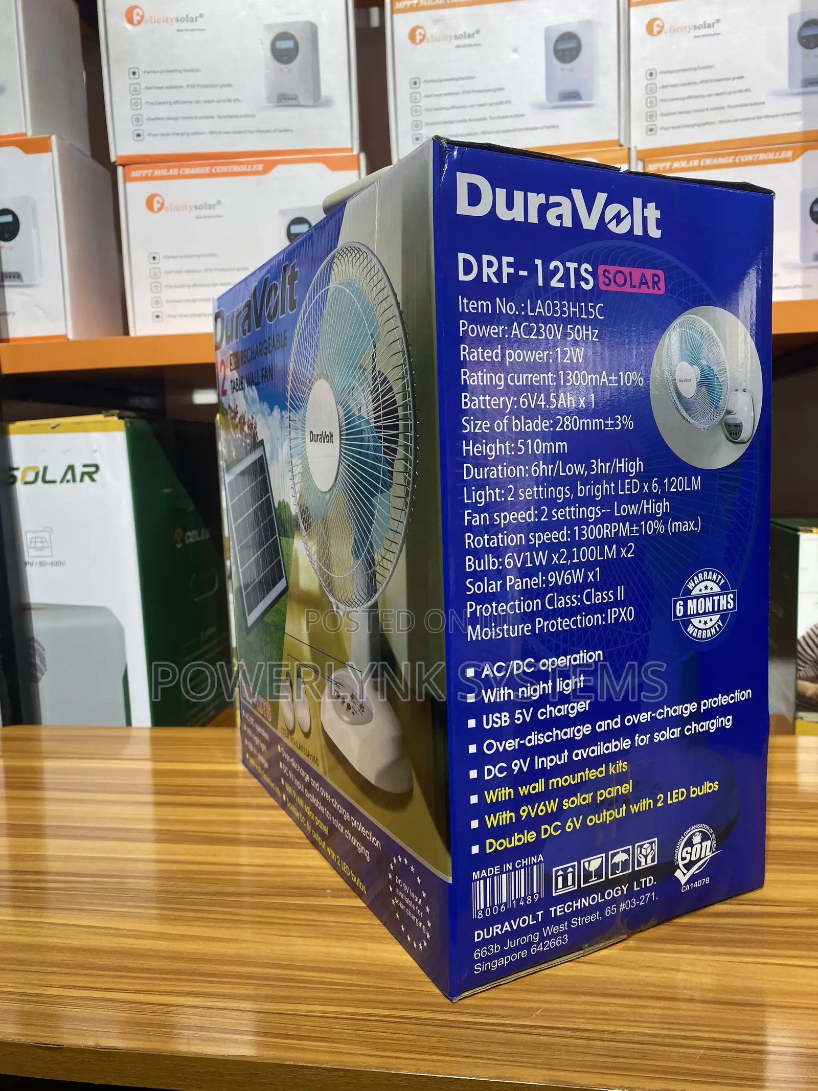 Duravolt 12” 3in1 Rechargeable Fan
