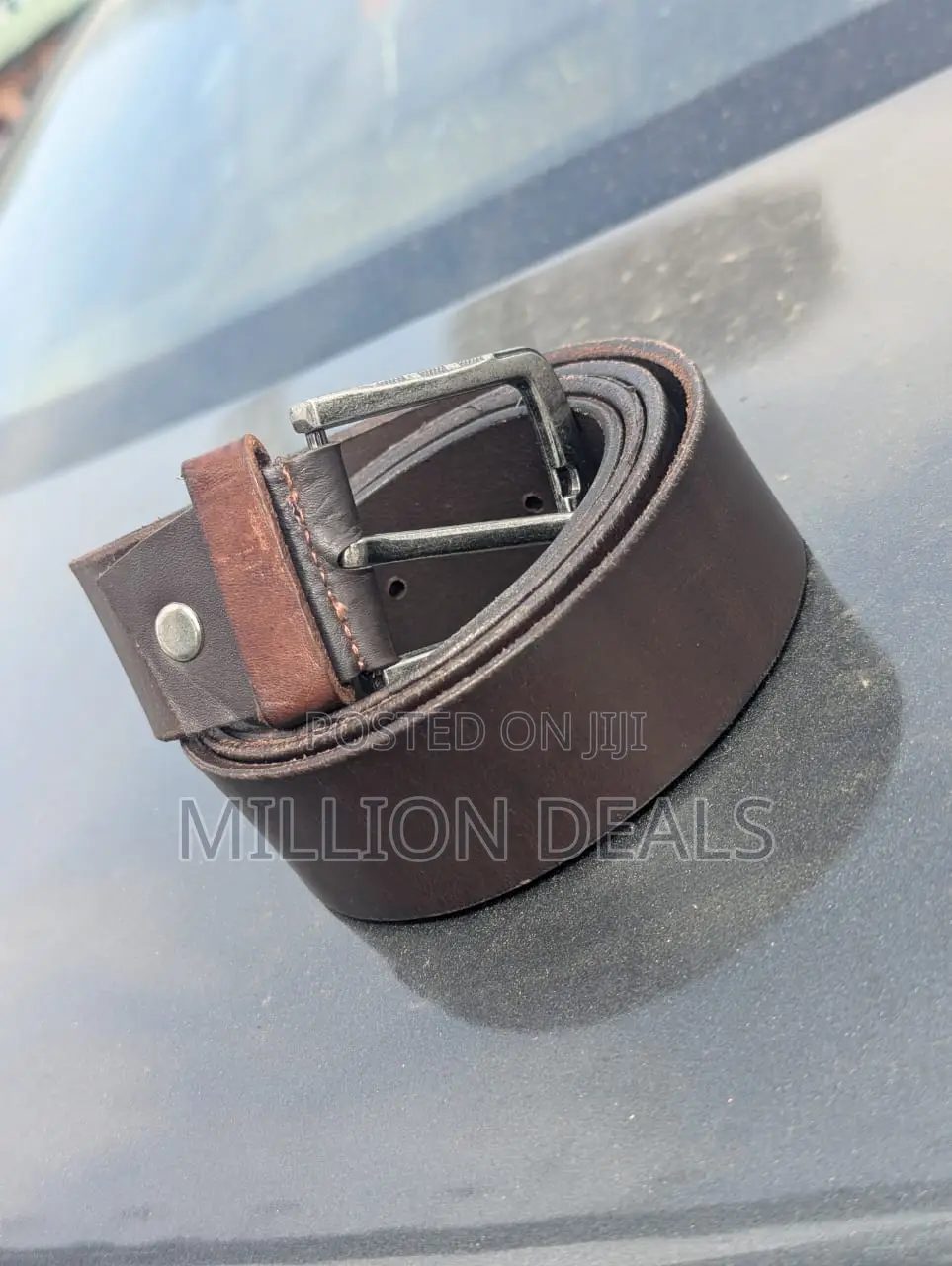 Brown Leather Men's Belt