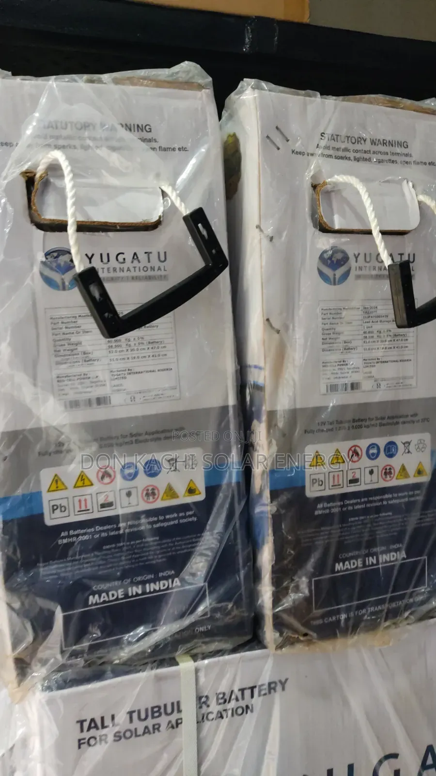 250Ah 12v Yugatu Tubular Battery Available