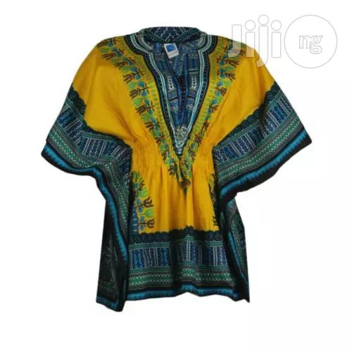 African Print Traditional Danshiki for Her - Yellow