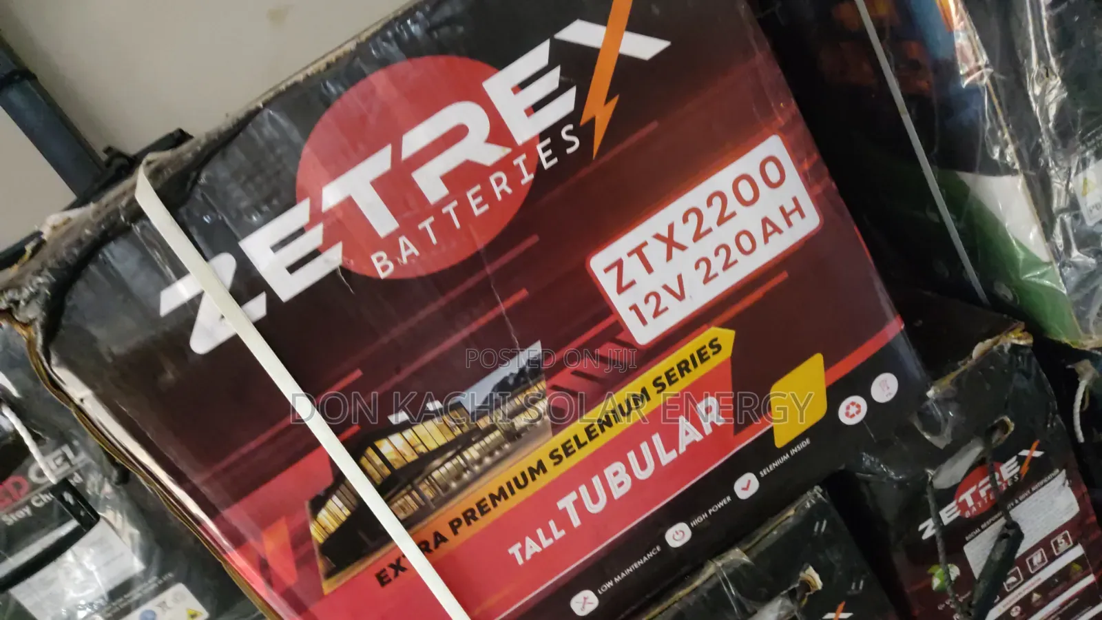 2200Ah 12v Zetrex Tubular Battery.