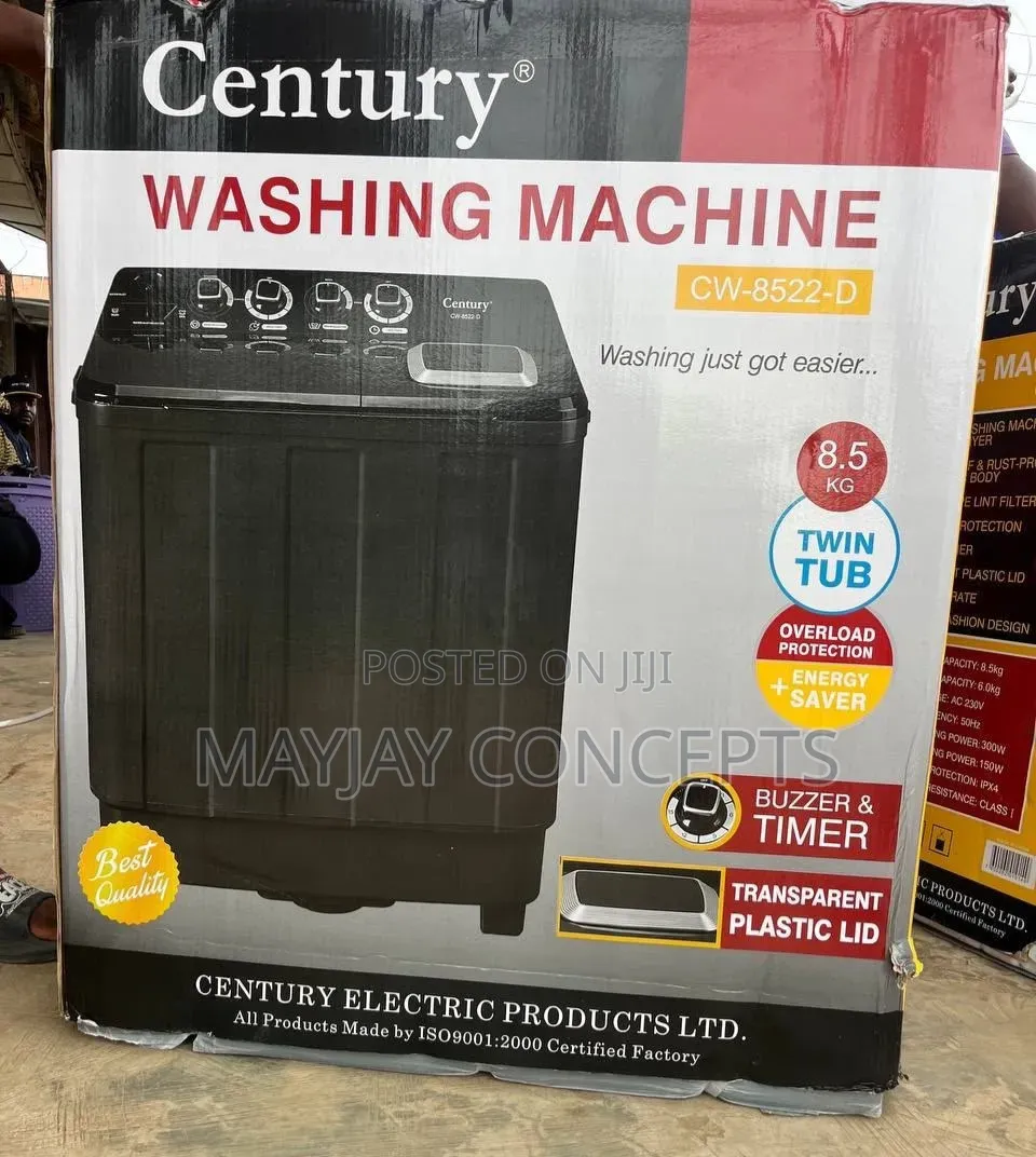 Century 8.5KG Twin Tub Washing Machine With Spin Dryer Timer