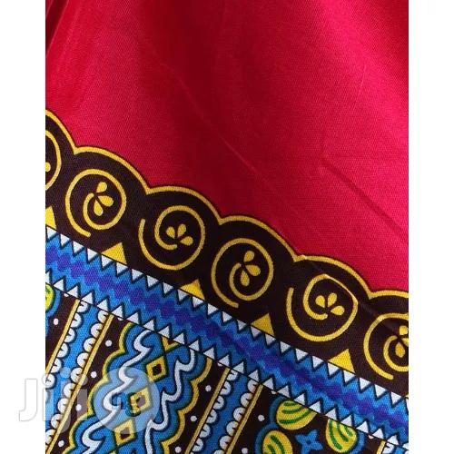 African Print Traditional Danshiki for Her - Wine Yellow