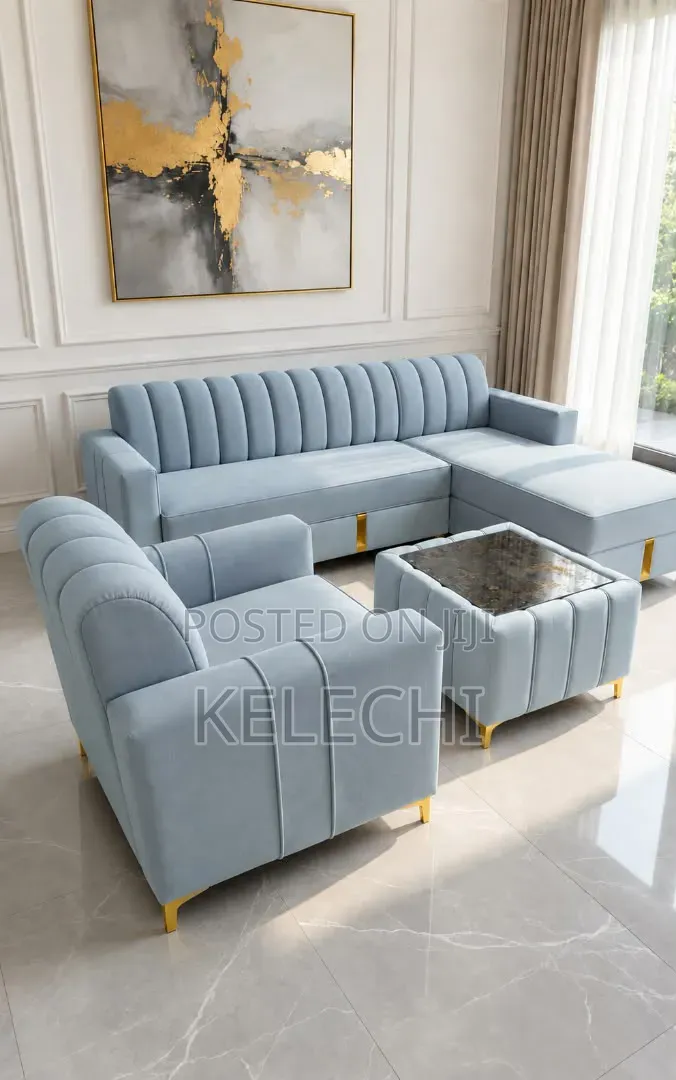 L Shaped With Single Seater and Centre Table