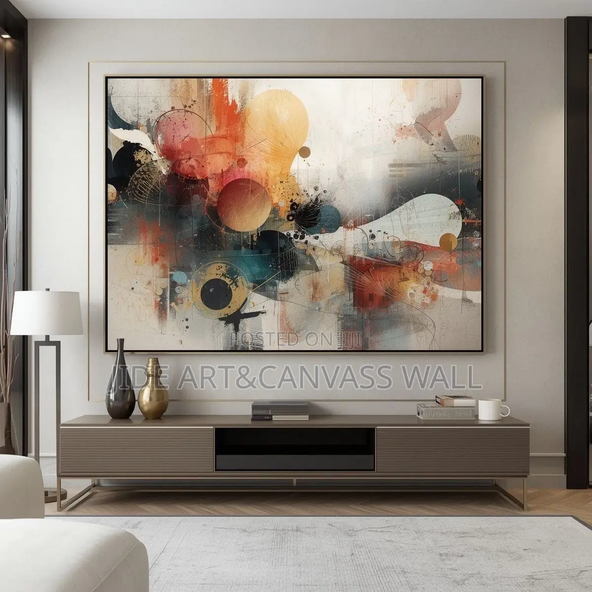 Abstract Wall Canvass Wooden Frames