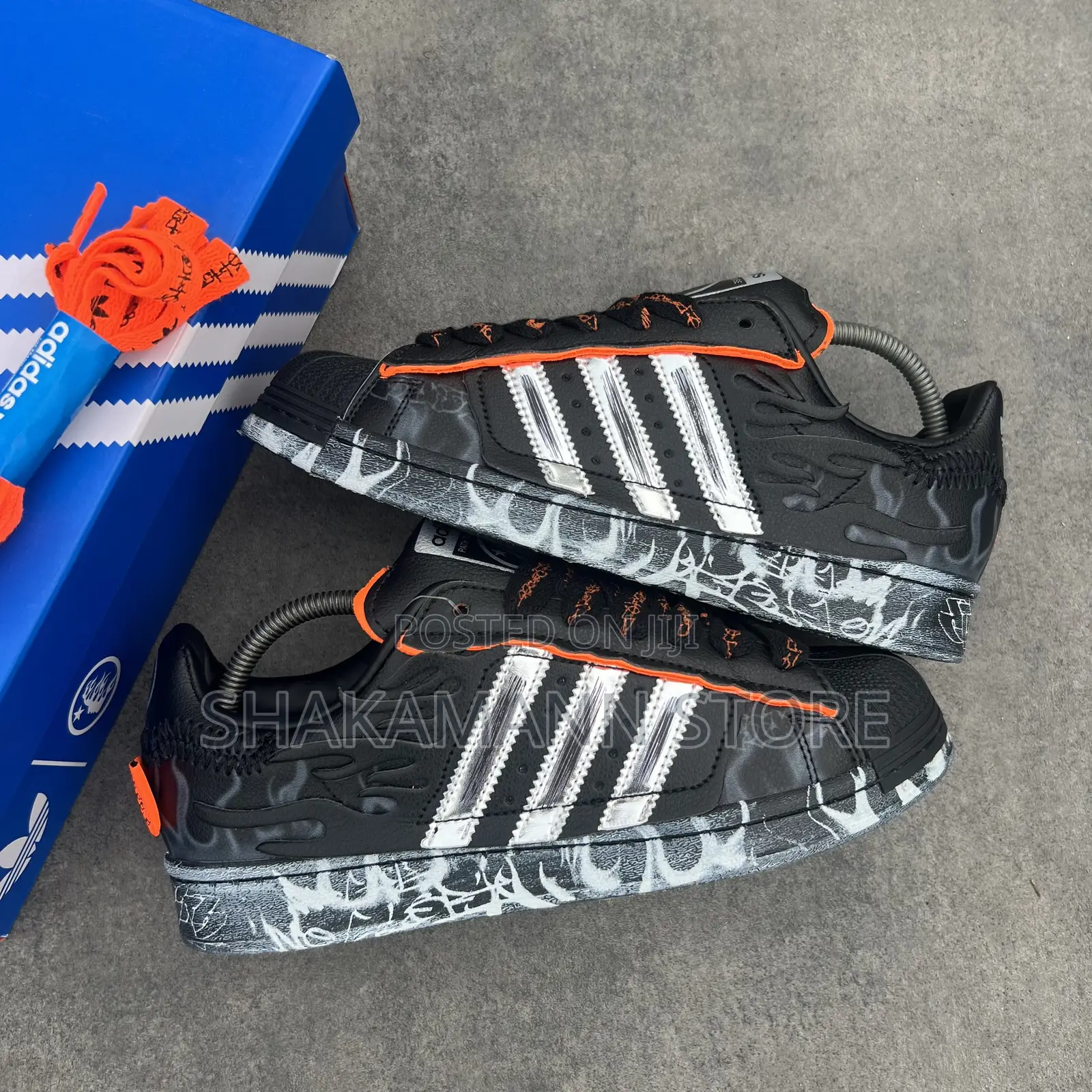 Original Adidas Super Star Hellstar Available in Store Blak Flame