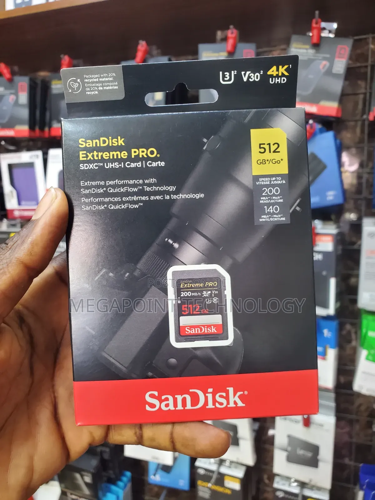 Sandisk 512gb Extreme Pro Sd Card 200mbps