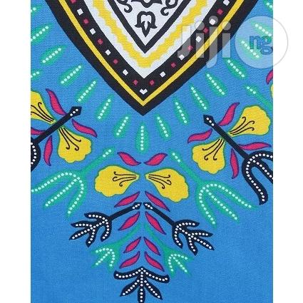 African Print Traditional Danshiki - Blue