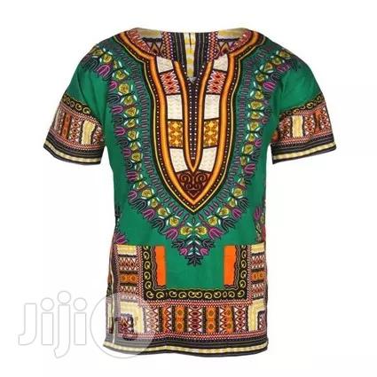 African Print Traditional Danshiki - Green