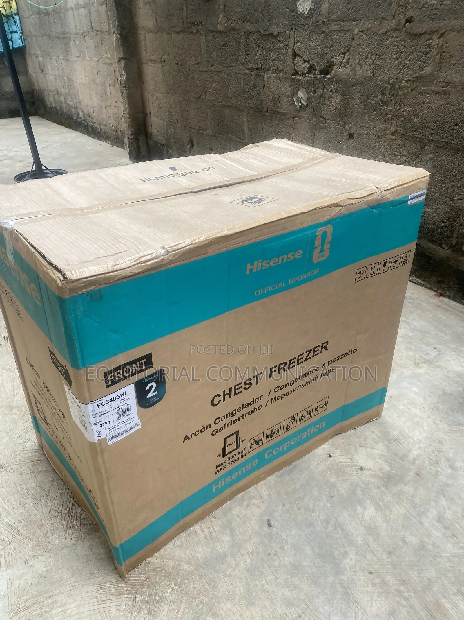 Hisense FC340SHI Chest Freezer 250L Inverter 220–240V 37KG