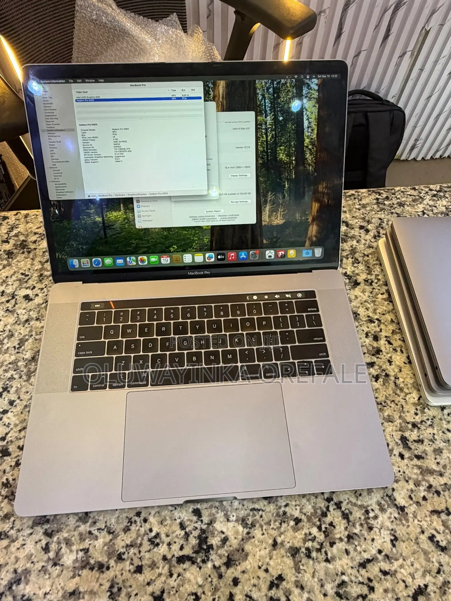 Laptop Apple MacBook Pro 2019 32GB Intel Core i9 SSD 1T