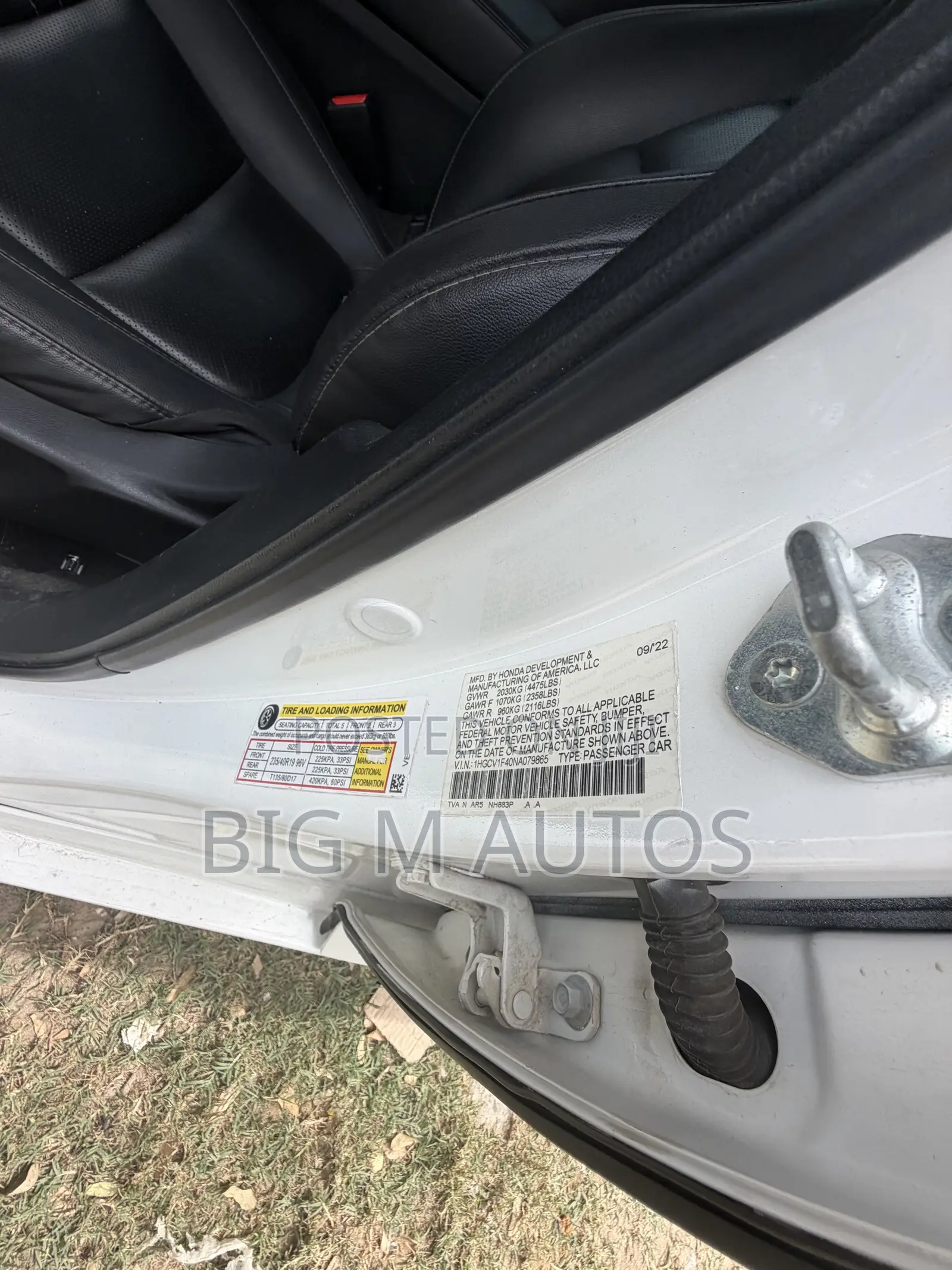 Honda Accord 2018 White