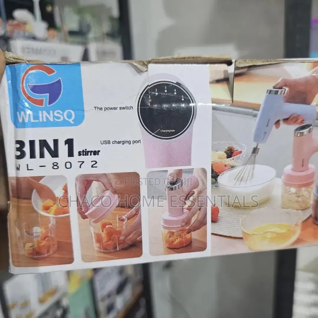 3-in-1 Mini Cordless Electric Hand Whisk Food Chopper