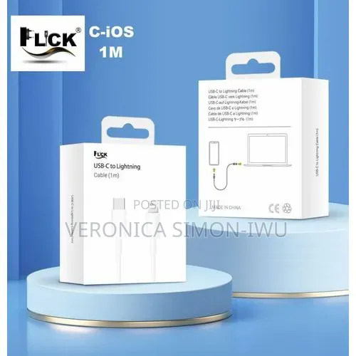 Flick 1-Meter USB-C to Lightning Charging and Data Sync Cable.
