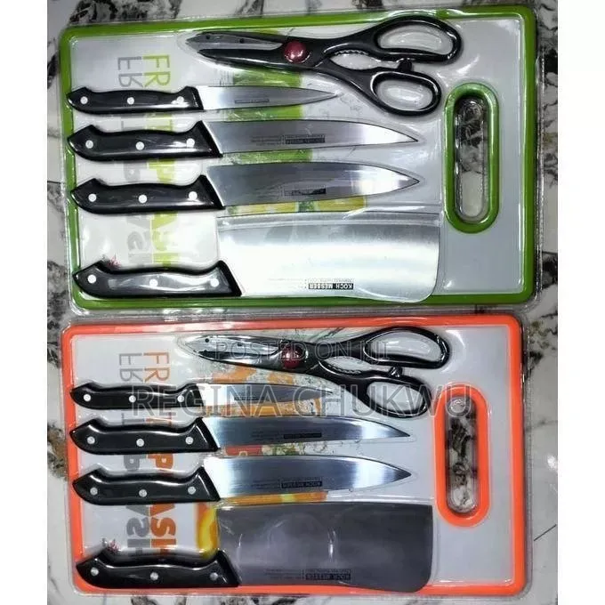 6in1 Cutting Board With Knife Set Scissors