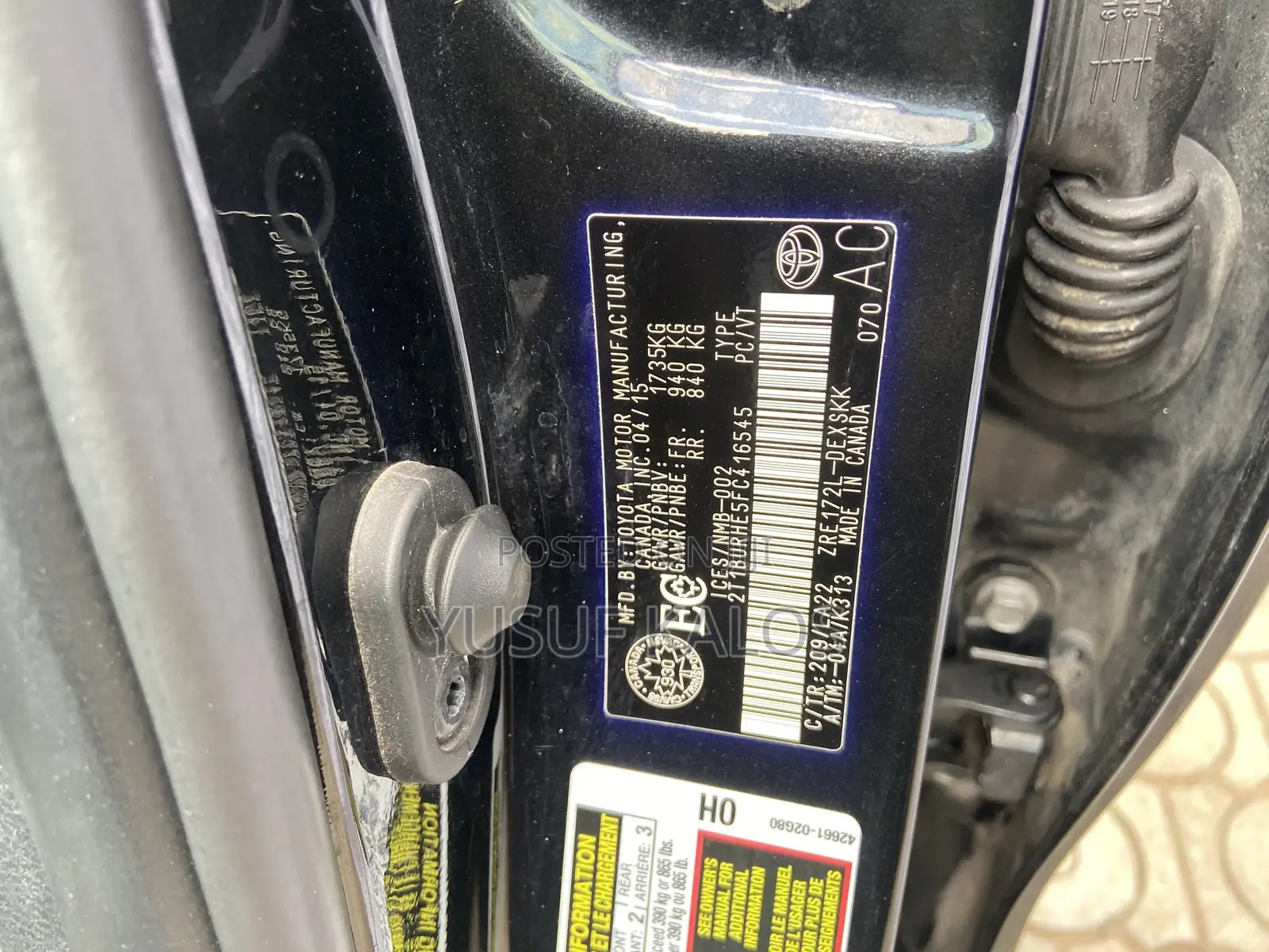 Toyota Corolla 2015 Black