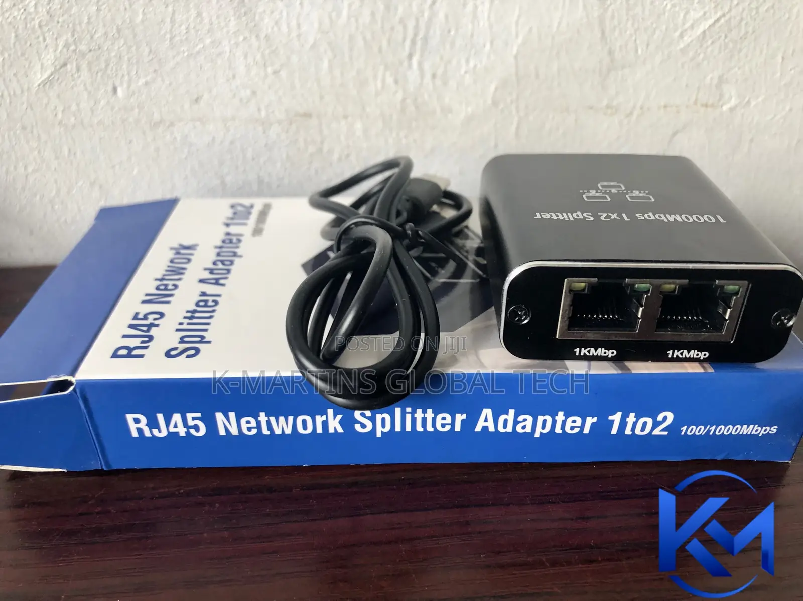rRJ45 Network Splitter Adapter 1 to 2 Ethernet 10/1000Mbps.