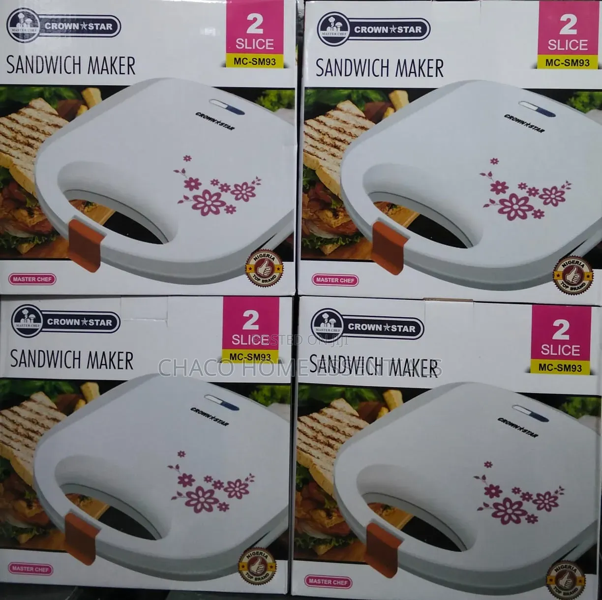 Crownstar / Masterchef 2-Slice Electric Sandwich Maker / Toaster
