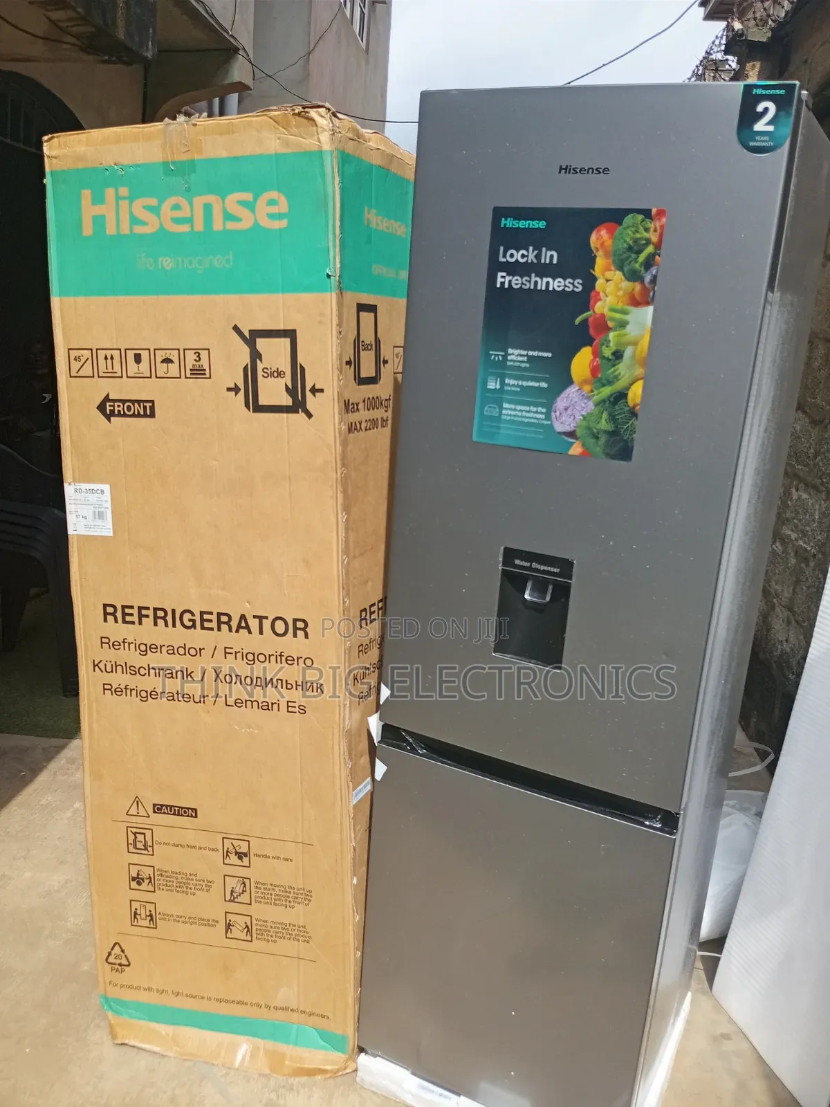 Hisense-35dcb 264 Litre Bottom Mount Refrigerator With Water Dispenser