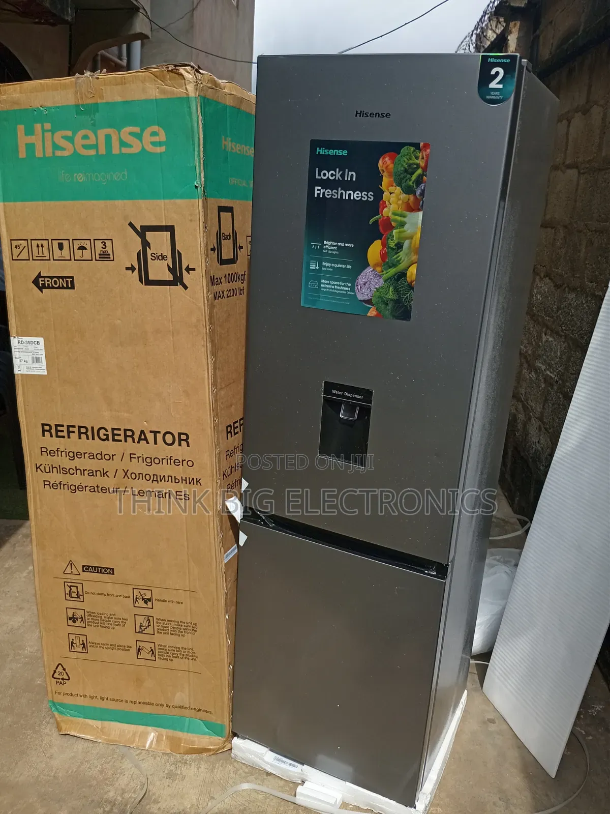 Hisense 35dcb-Rd 264L Bottom Freezer Fridge With LED Lighting