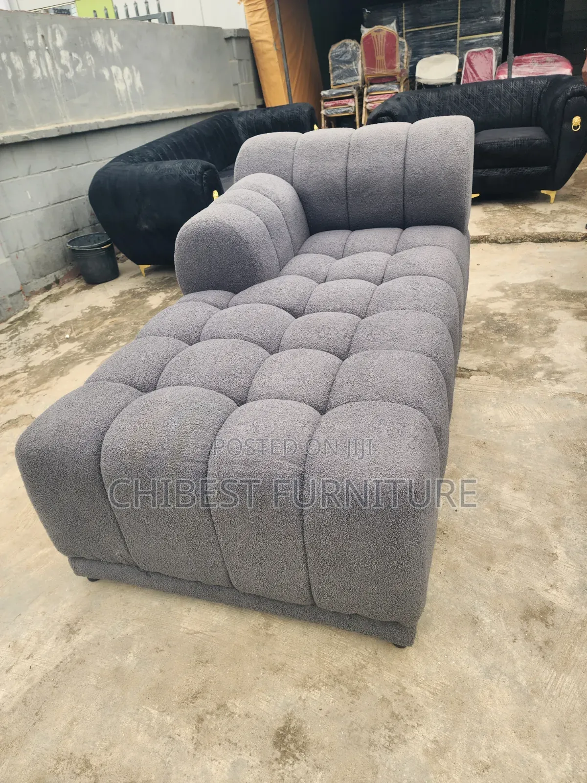 Ulphostery Padded L-Shaped Sofa Couch.