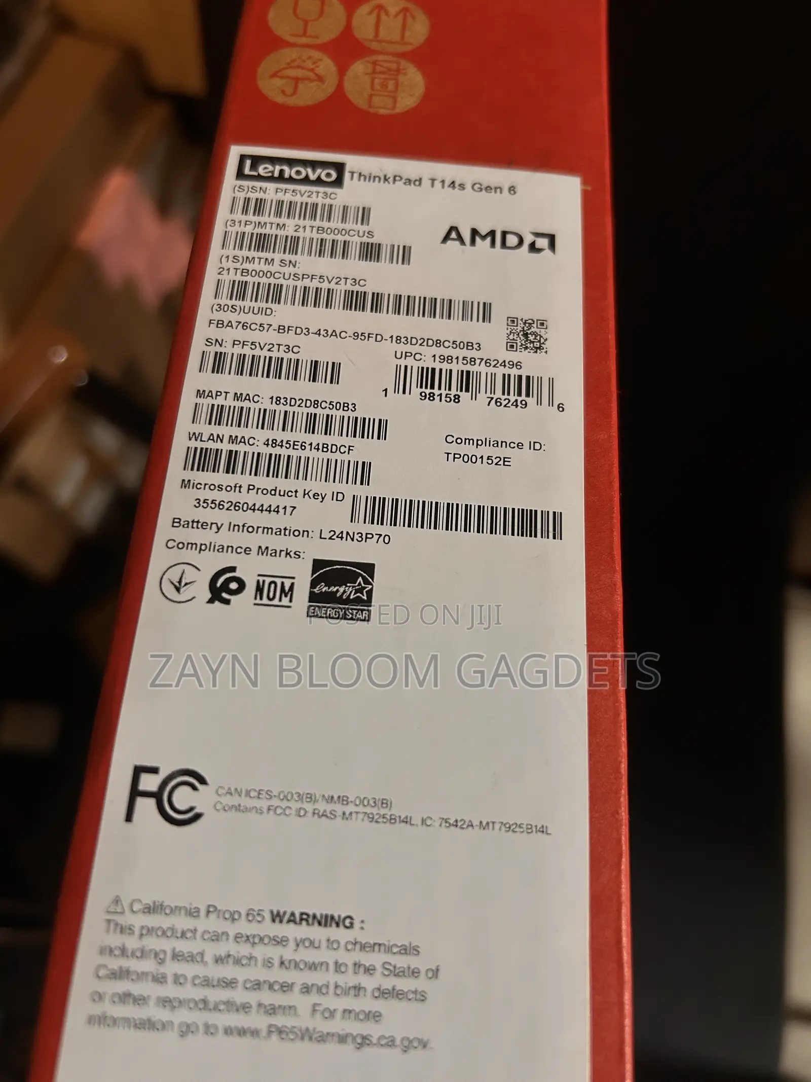 New Laptop Lenovo ThinkPad T14 16GB AMD Ryzen 5 SSD 256GB
