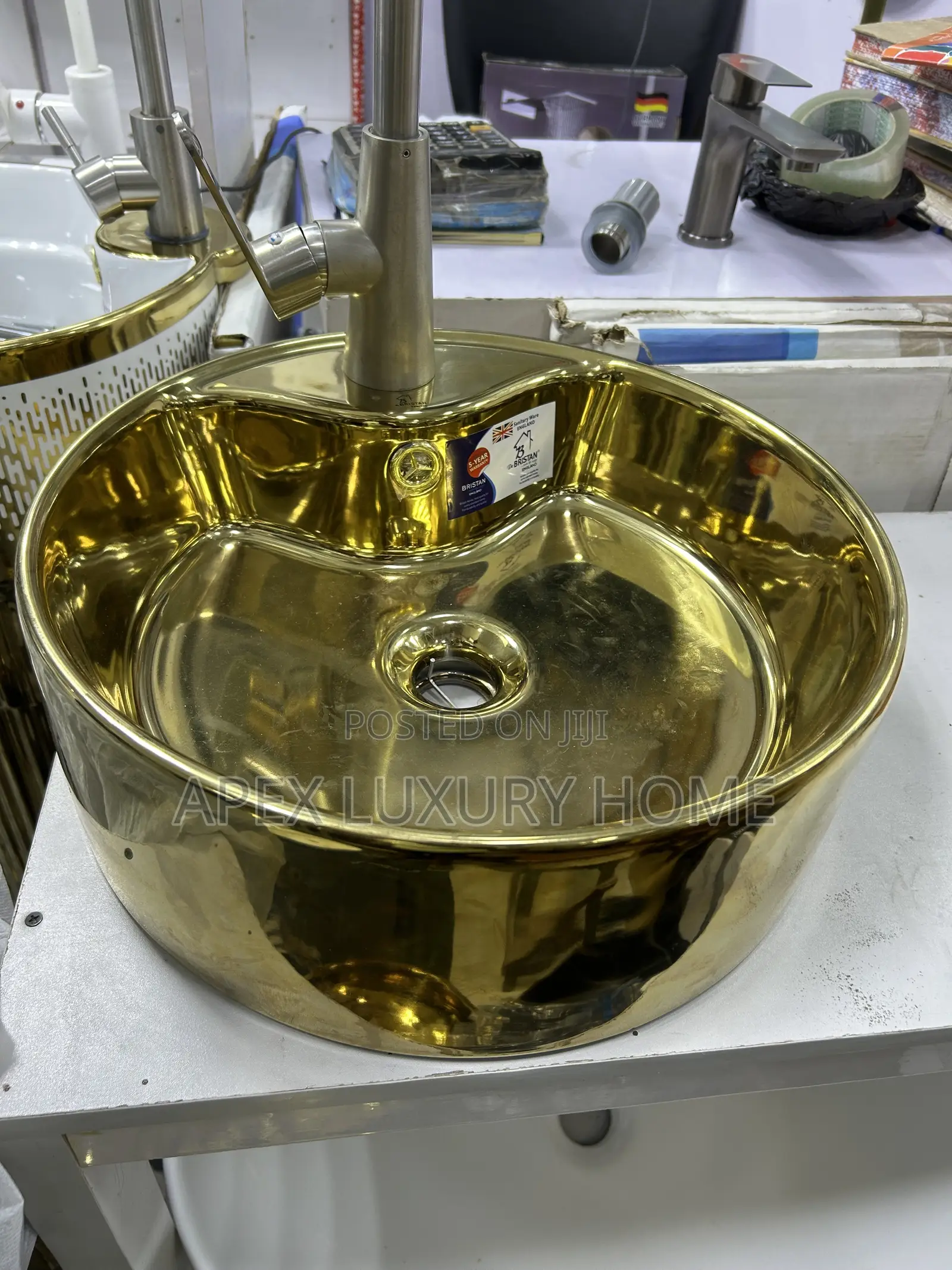 Gold Wash Hand Basin Counter Top