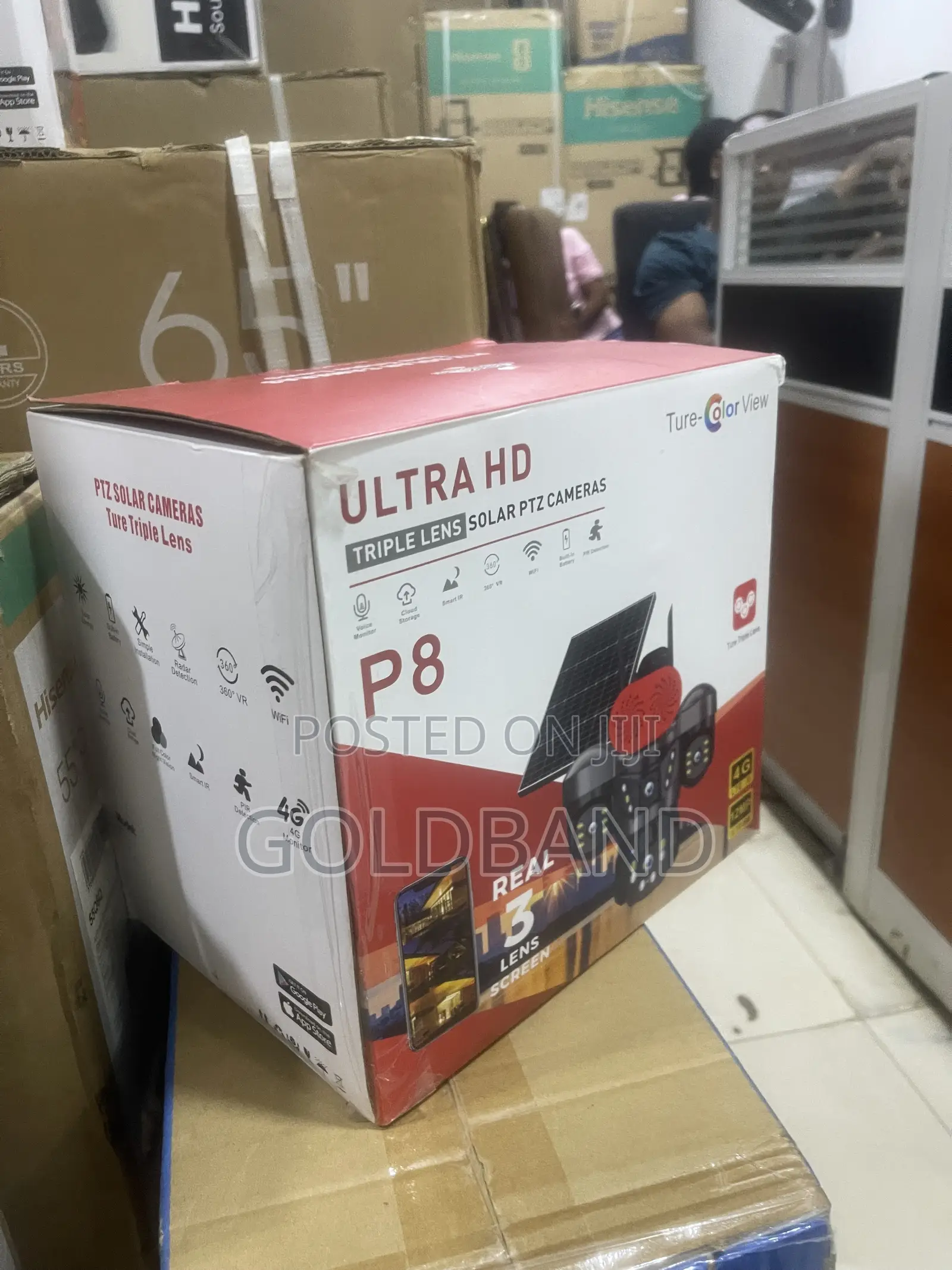 Triple Lens 360° Solar PTZ Surveillance Camera