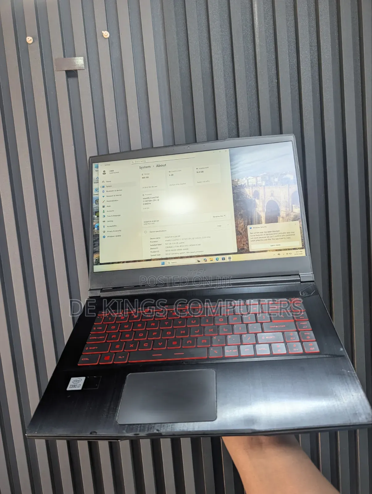 Laptop MSI GF65 Thin 10UE 16GB Intel Core i7 SSD 512GB