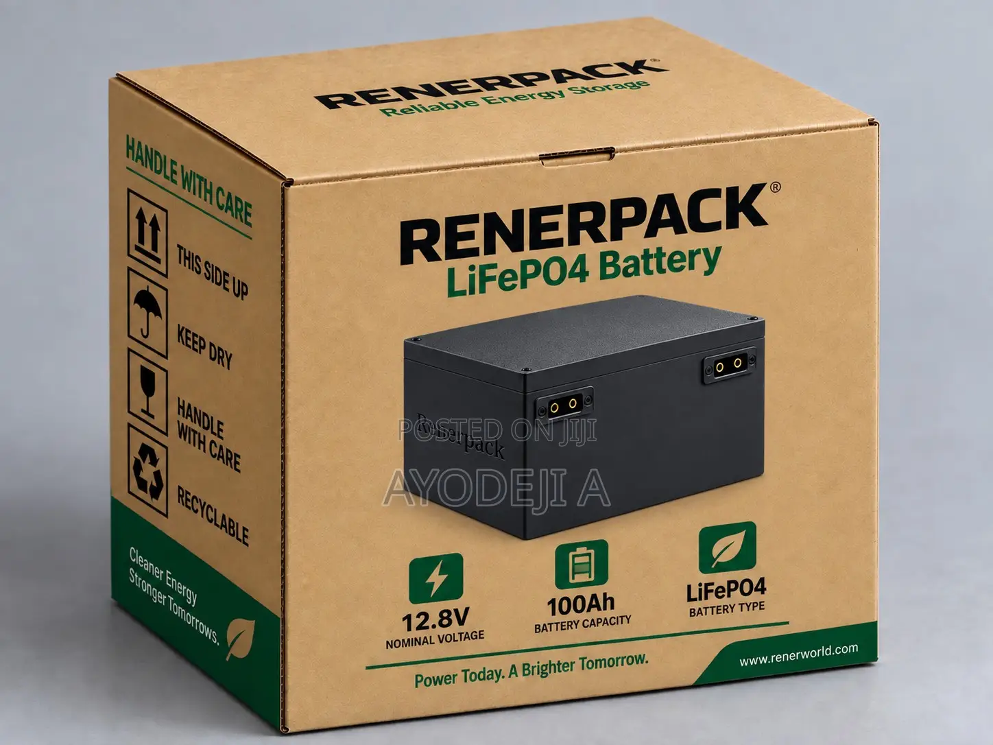 RenerPack 12.8V 100Ah Lithium Battery