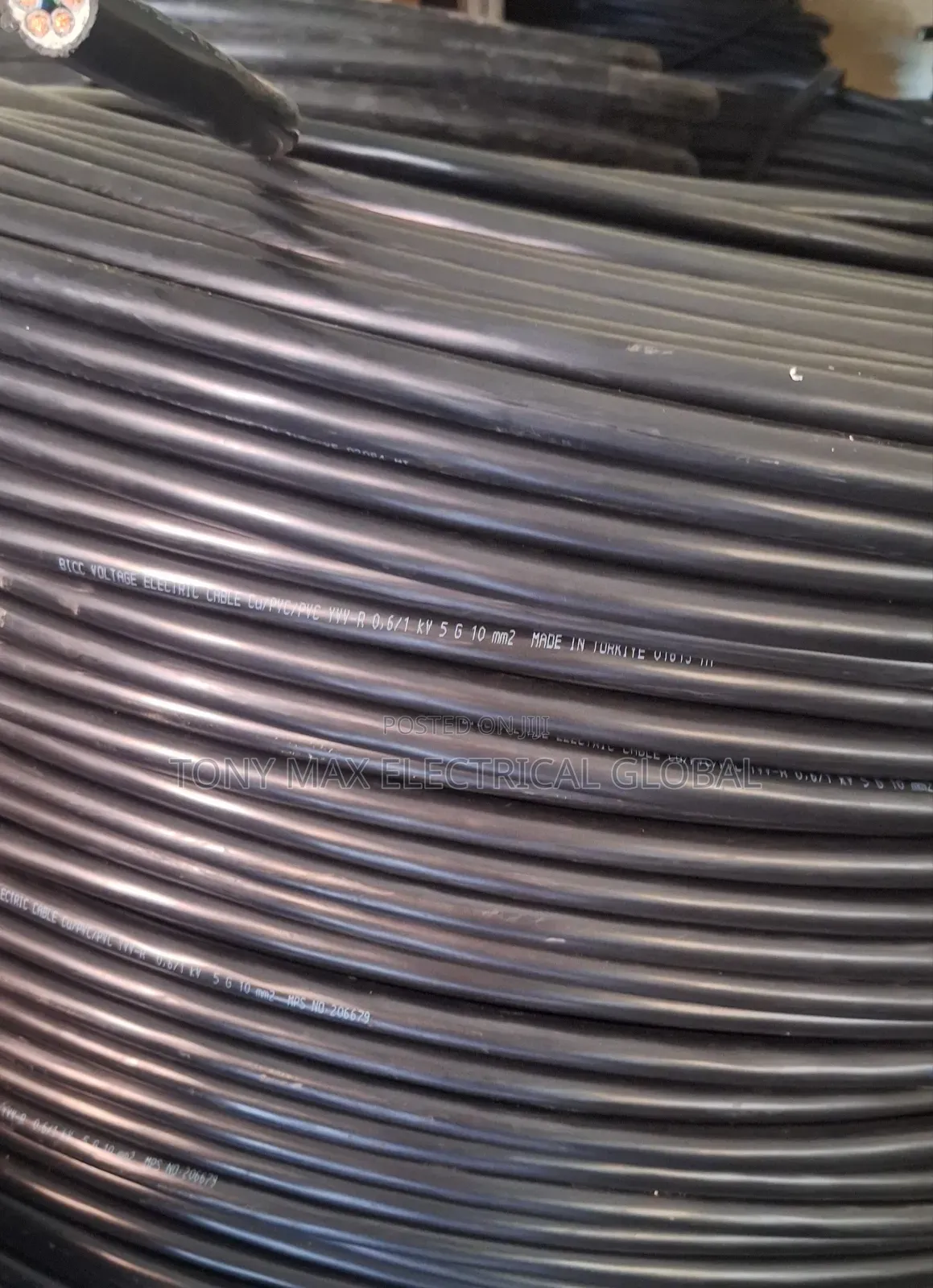 10mm 5core PVC PVC Cable Full Gauge 100%copper