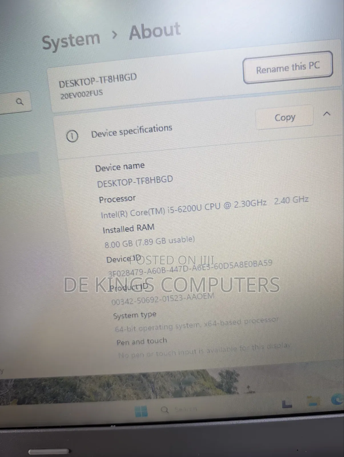 Laptop Lenovo ThinkPad E570 8GB Intel Core i5 SSD 128GB