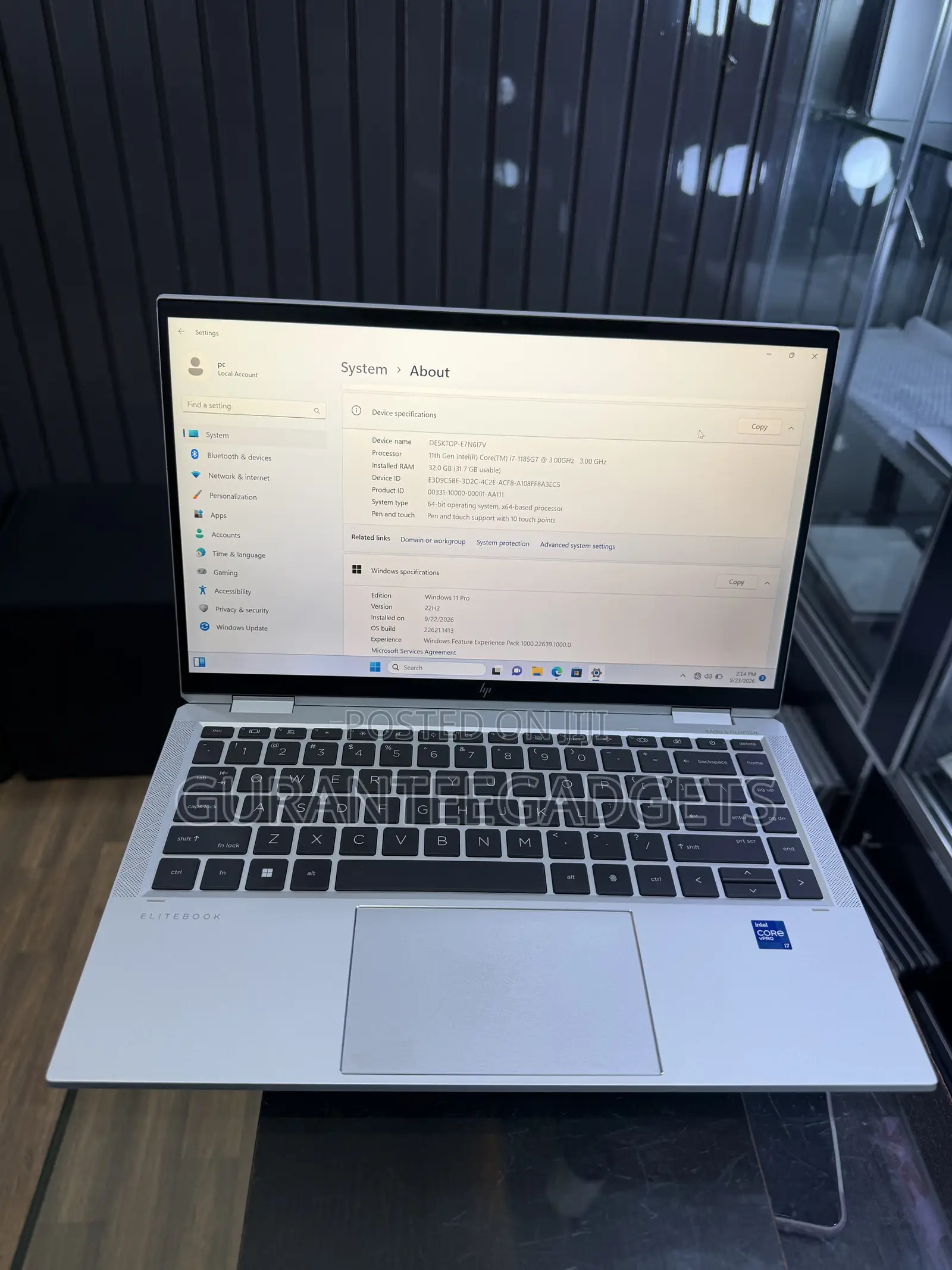 Laptop HP EliteBook 1040 G8 32GB Intel Core i7 SSD 512GB