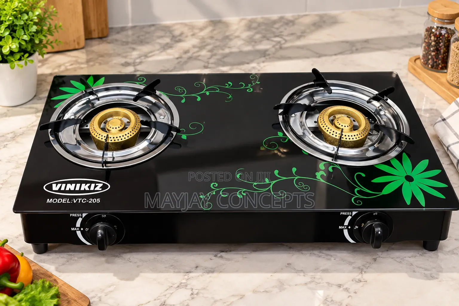 VINIKIZ Burner Glass Gas Cooker|Burners Ignition