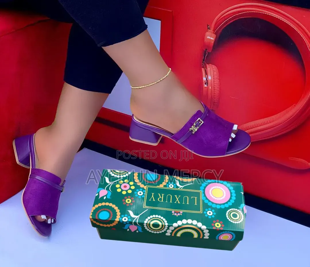 Block Heel Slippers