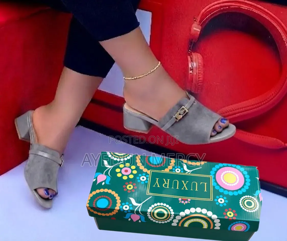 Block Heel Slippers