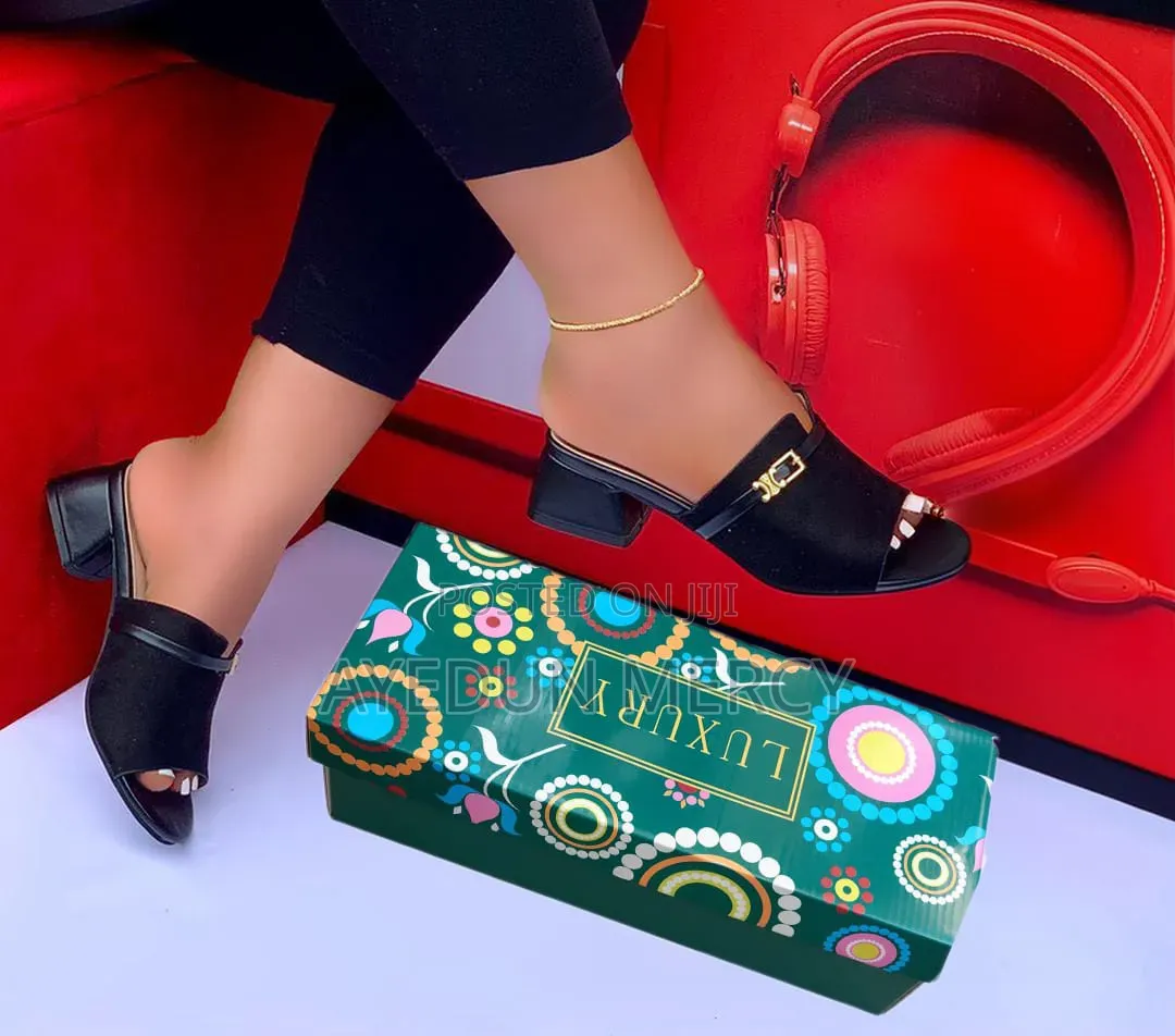 Block Heel Slippers
