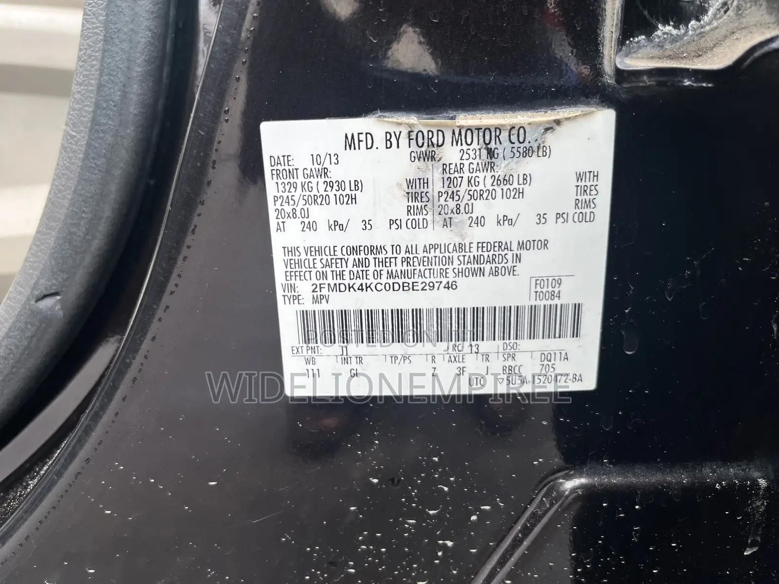 Ford Edge Limited 4dr SUV (3.5L 6cyl 6A) 2014 Black