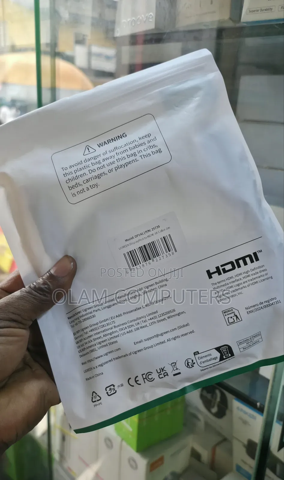 Ugreen Displayport to Hdmi Cable 2m