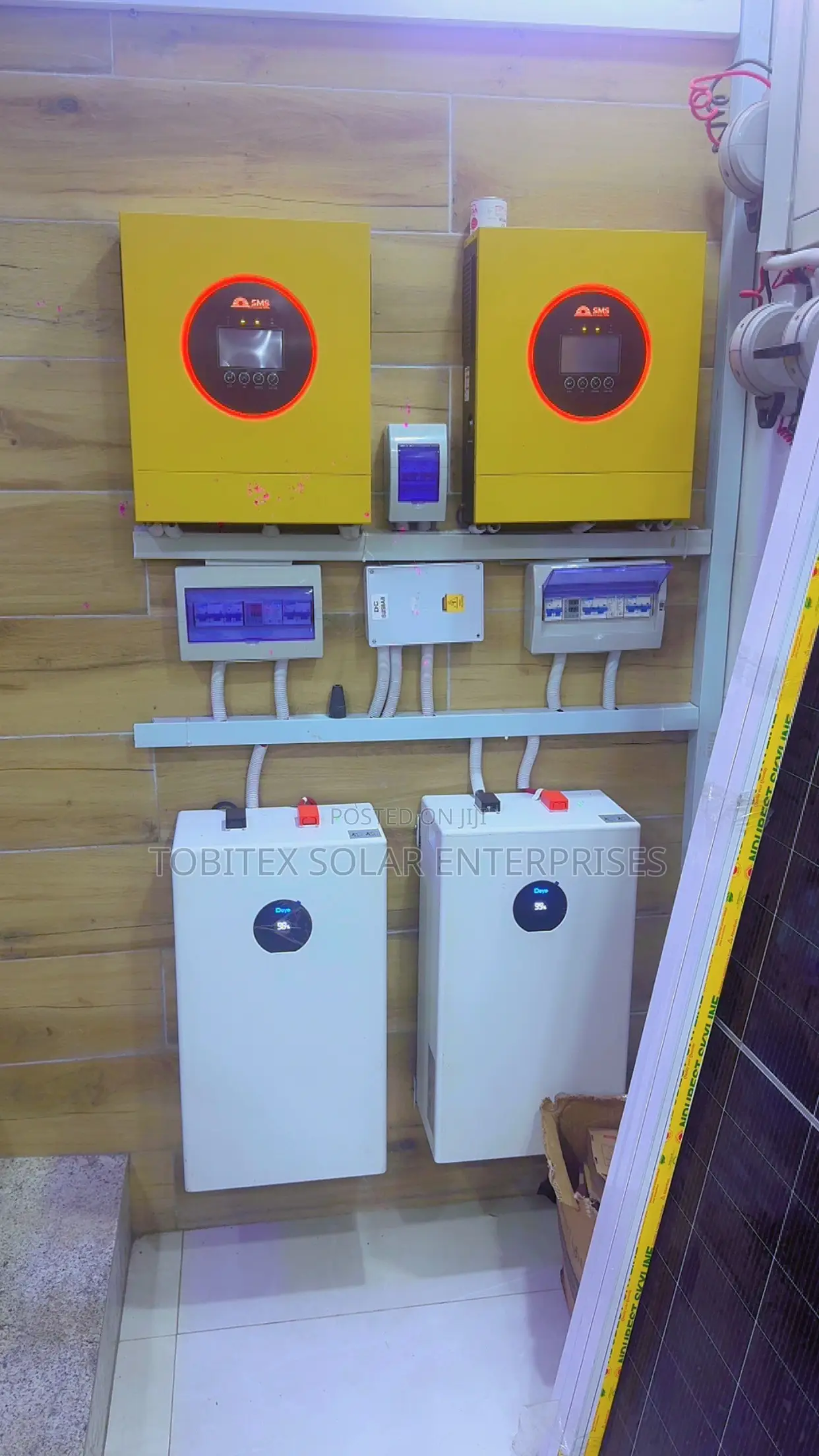 12kva SMS Hybrid Inverter and 16kwh Deye Lithium Battery