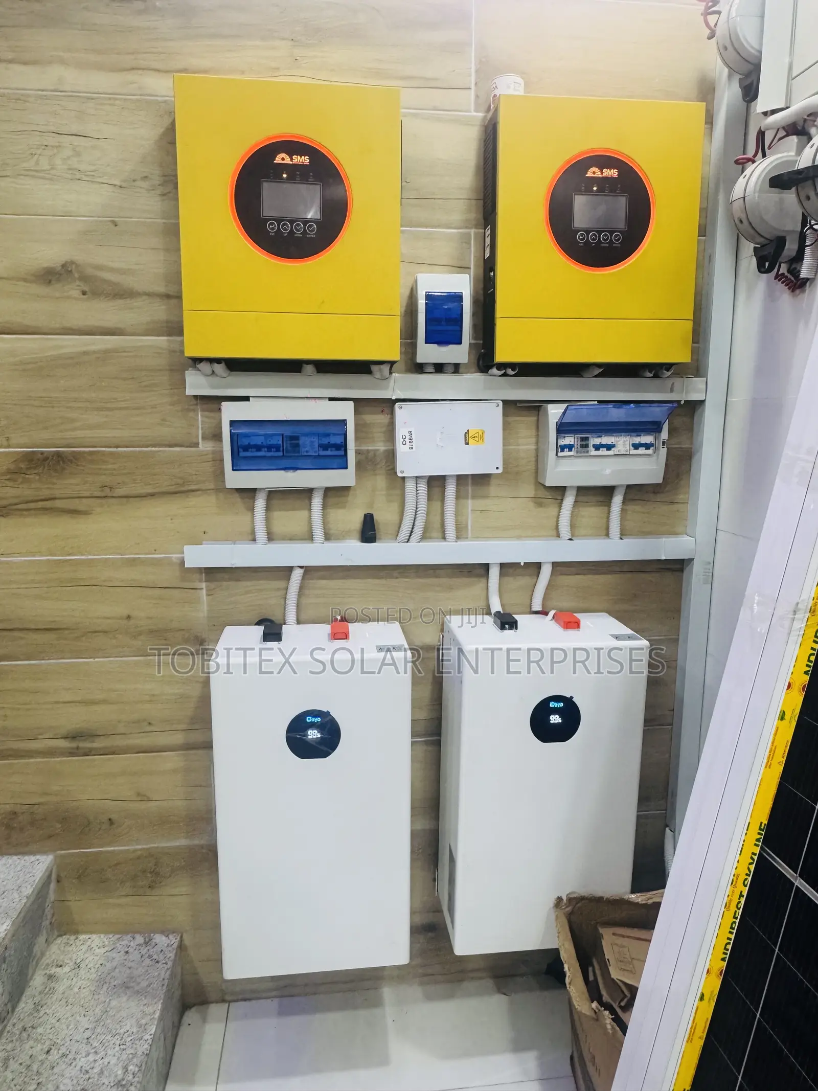 12kva SMS Hybrid Inverter and 16kwh Deye Lithium Battery