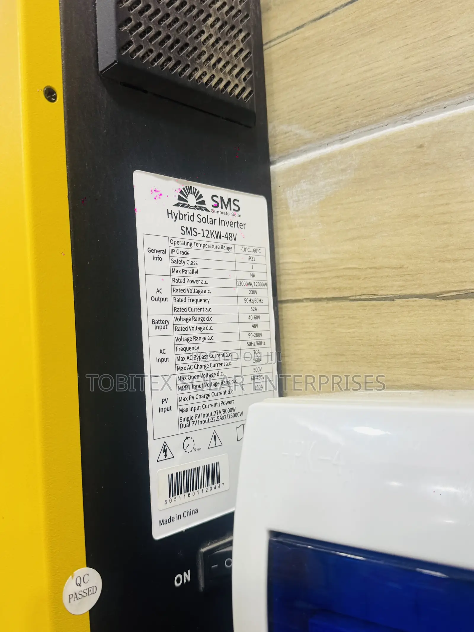 12kva SMS Hybrid Inverter and 16kwh Deye Lithium Battery