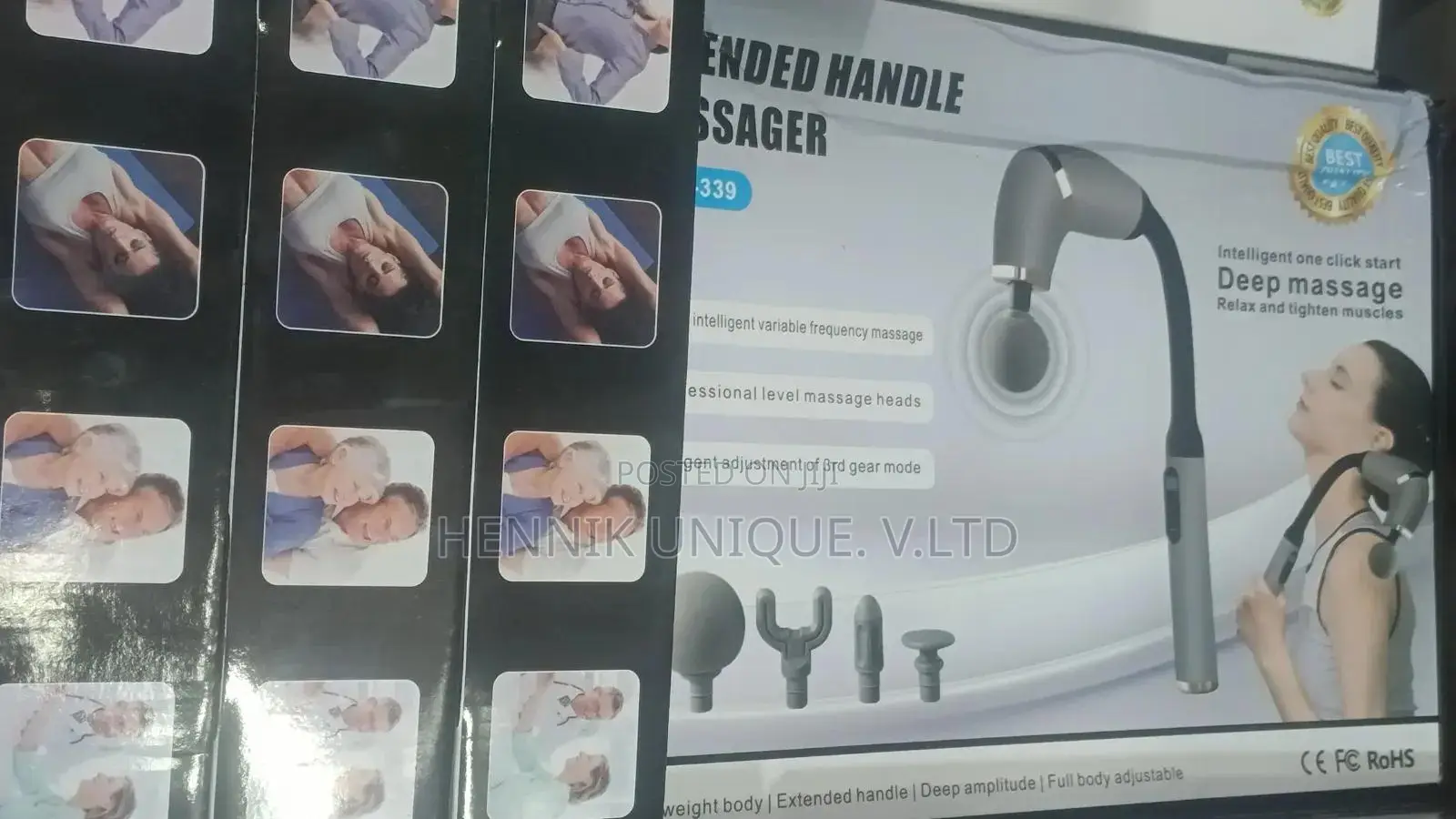 Deep Muscle Fascia Massager With Extendable Handle 9 Speed Mode