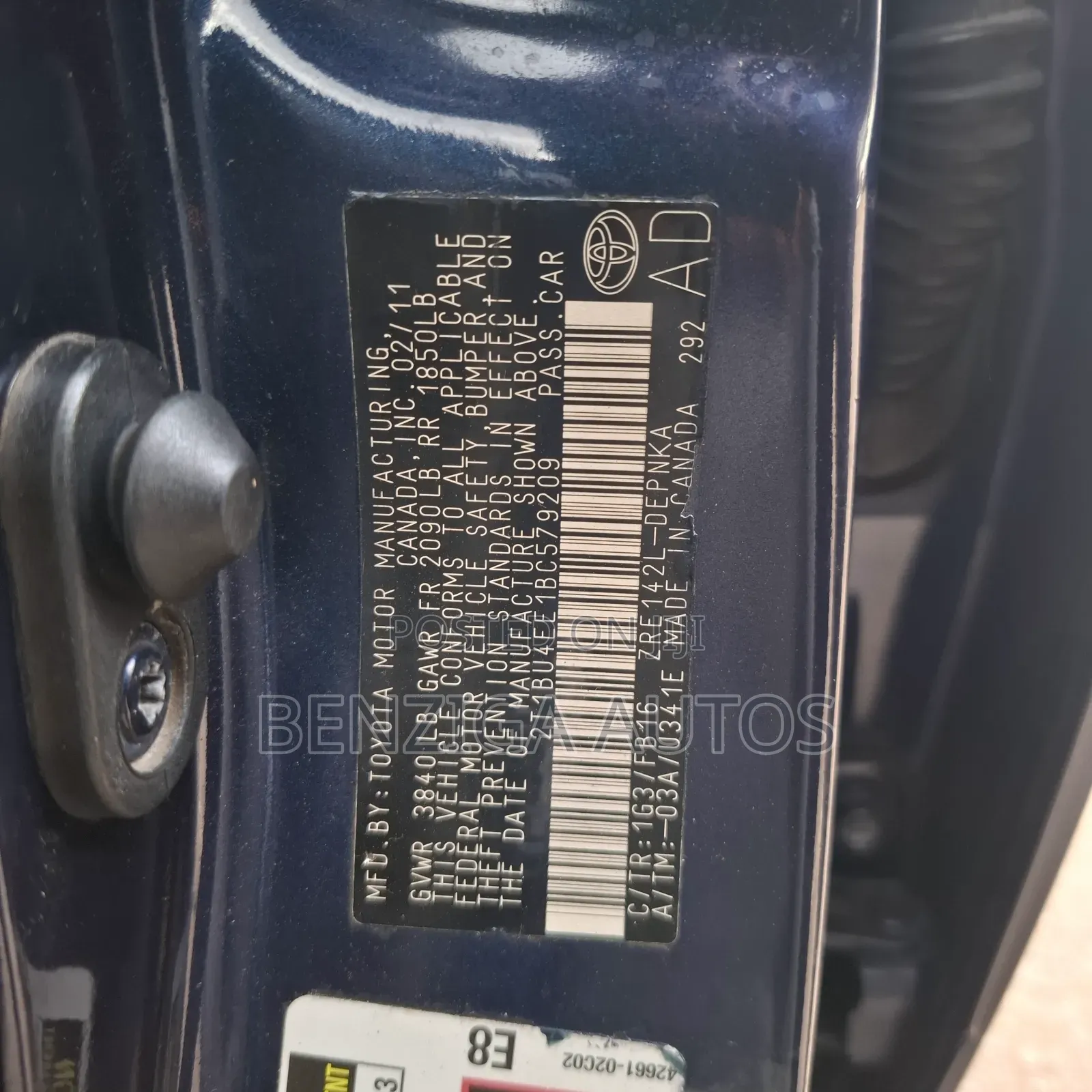Toyota Corolla 2011 Blue