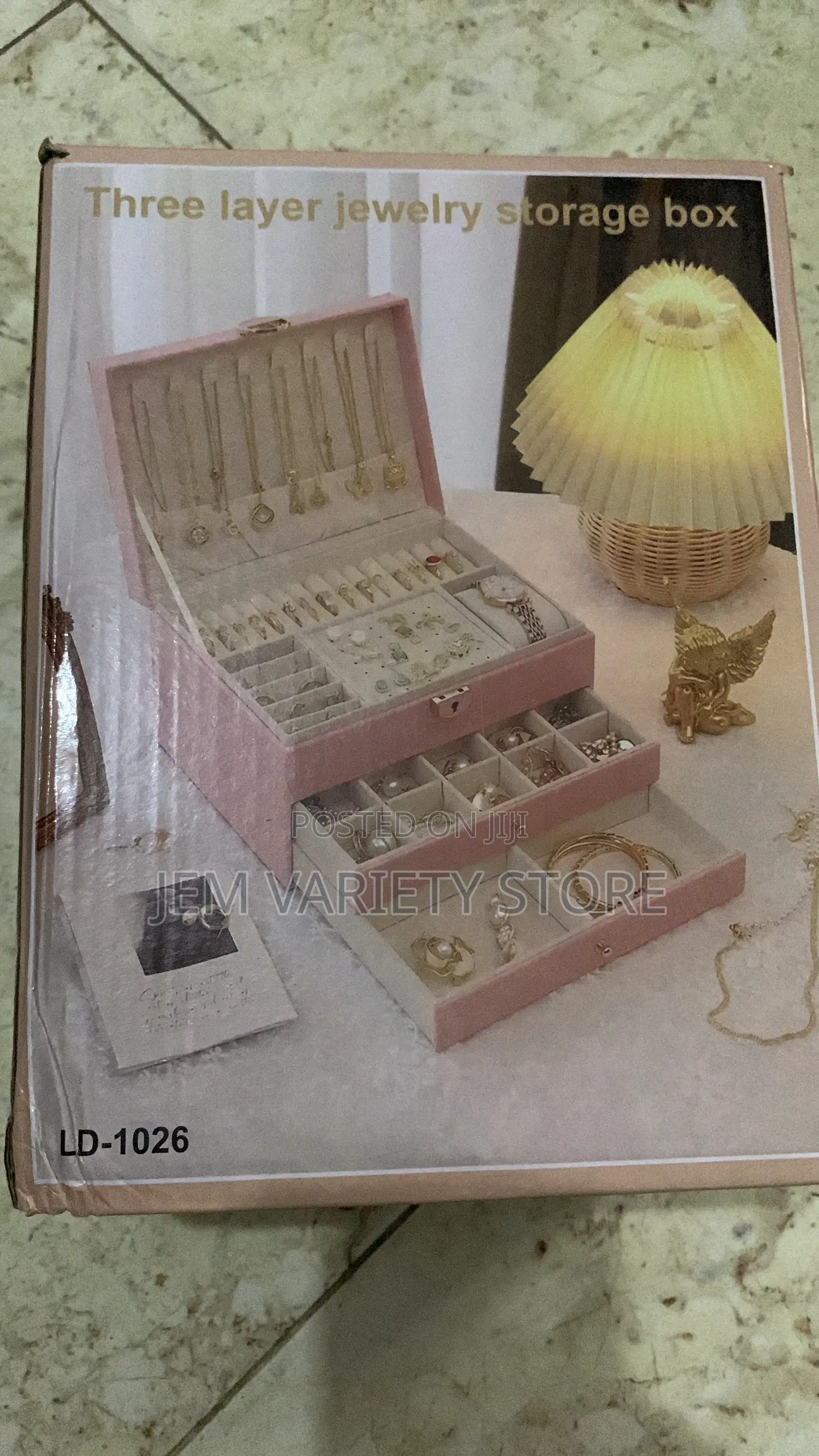 3layer Multifunctional Leather Jewellery Box.