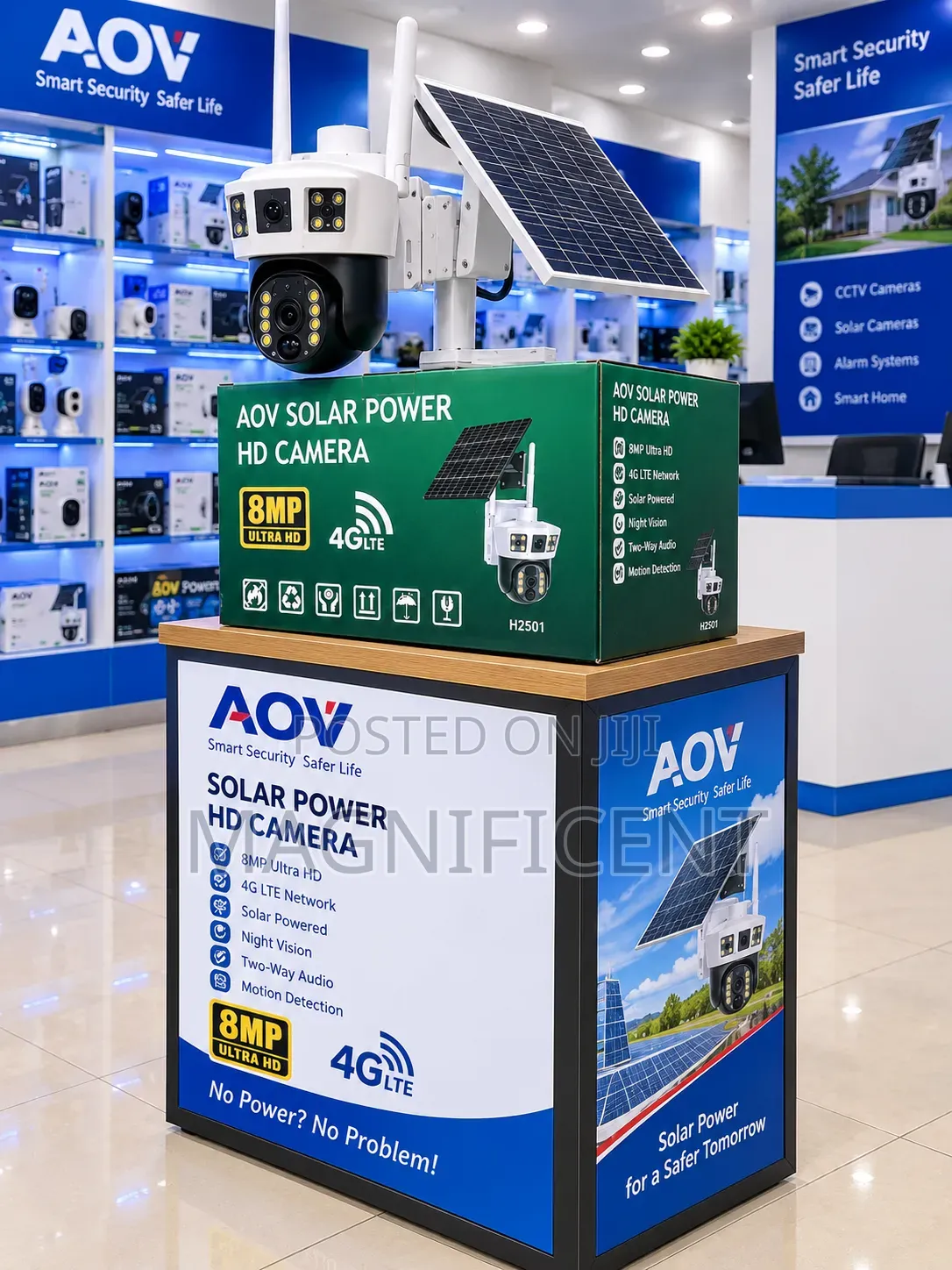 Aov H2501 8mp 4g Solar Power Hd Security Camera