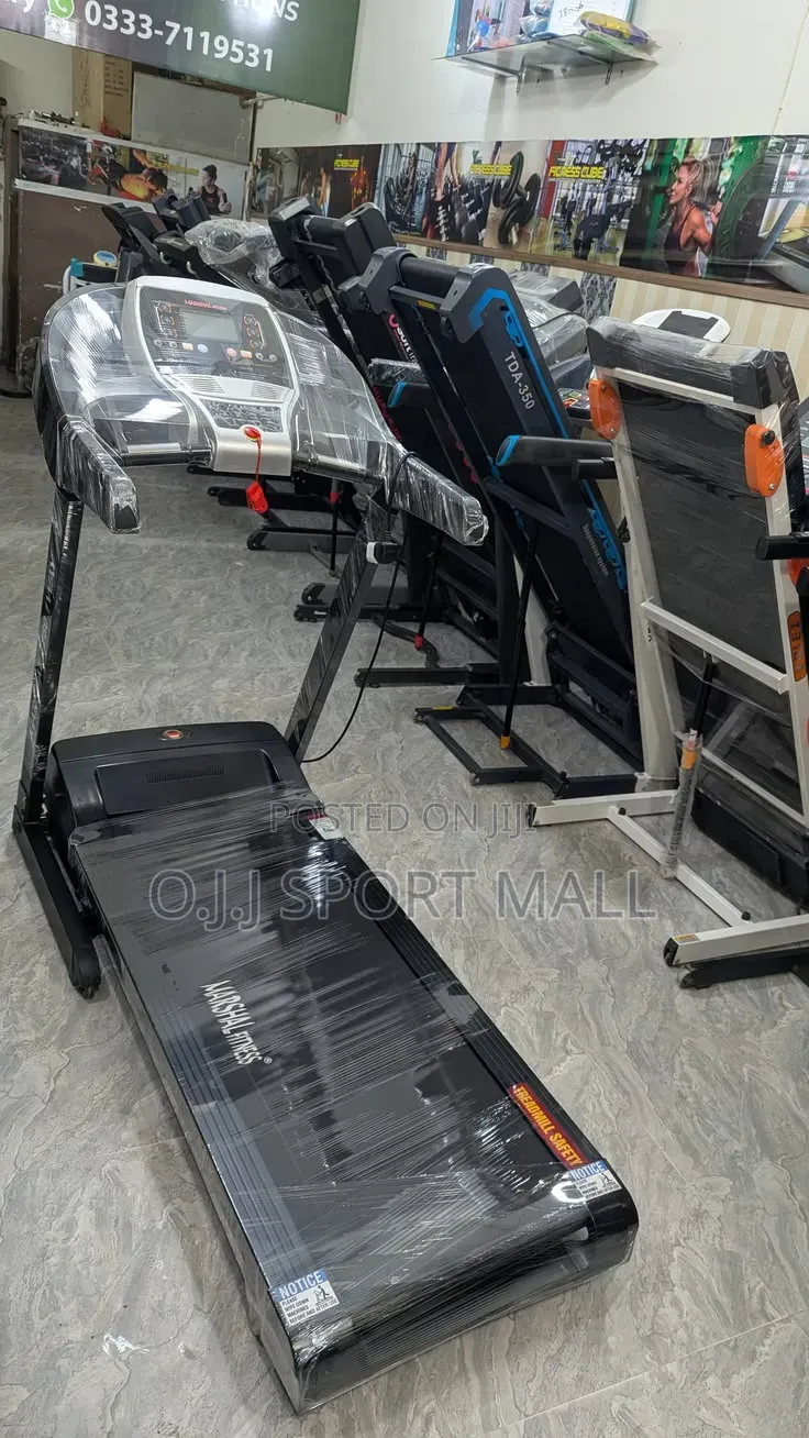 Durable 2.5HP German Treadmill With Bluetooth, Dumbbell, Twister, Etc.